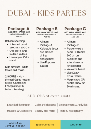 KIDS PARTY PACKAGES