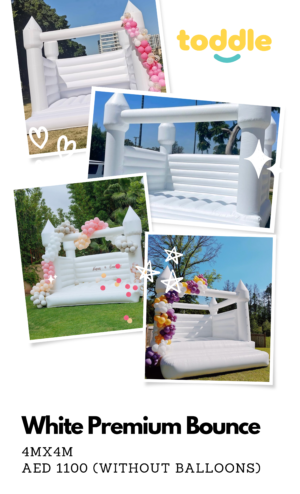 Premium White Bouncy Castle Rental (4m x 4m)